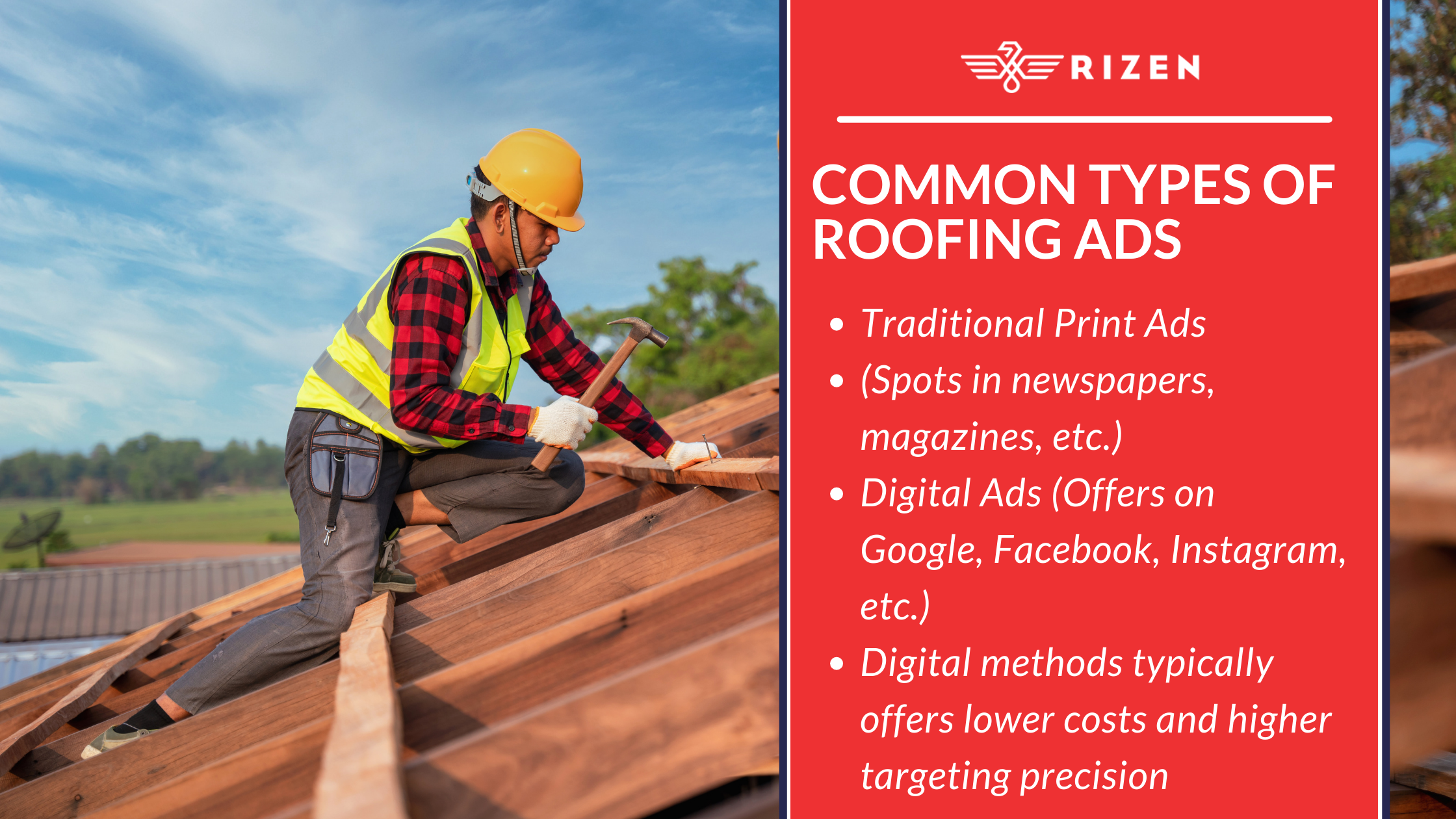 types of roofing ads