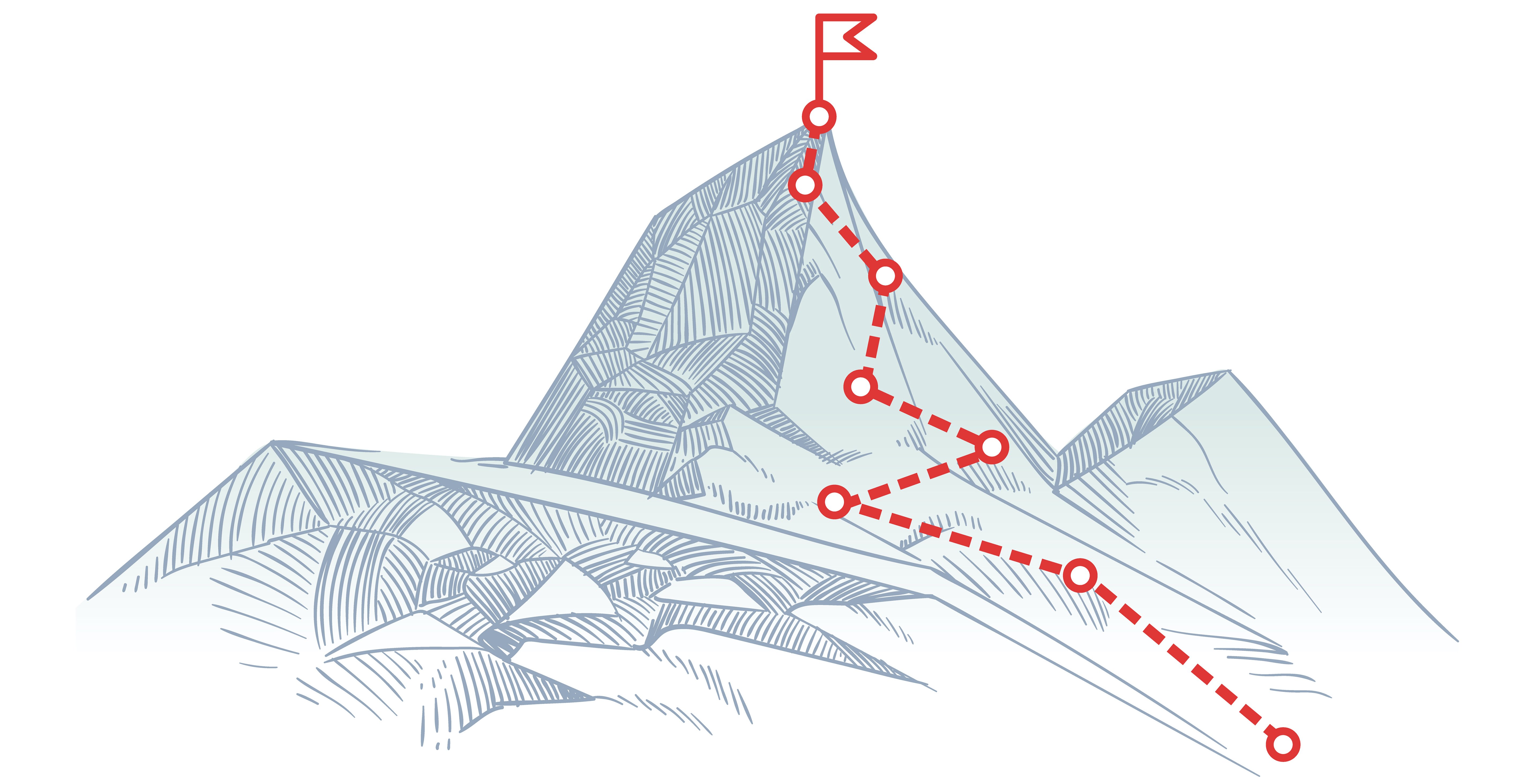 Coordinates to a mountain peak