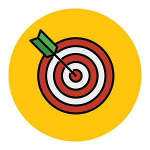 Bullseye with arrow illustration