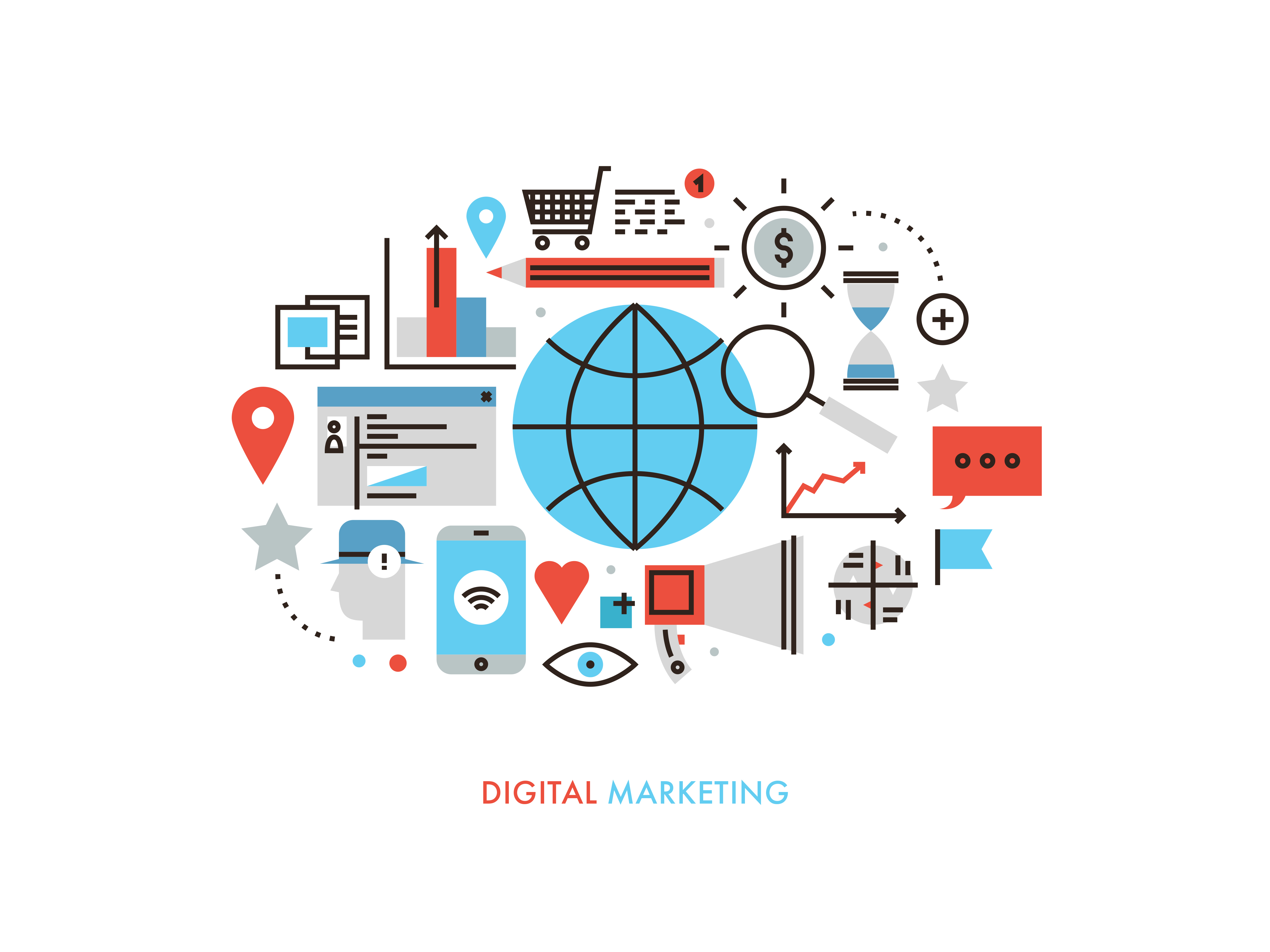 Digital Marketing Services Illustration