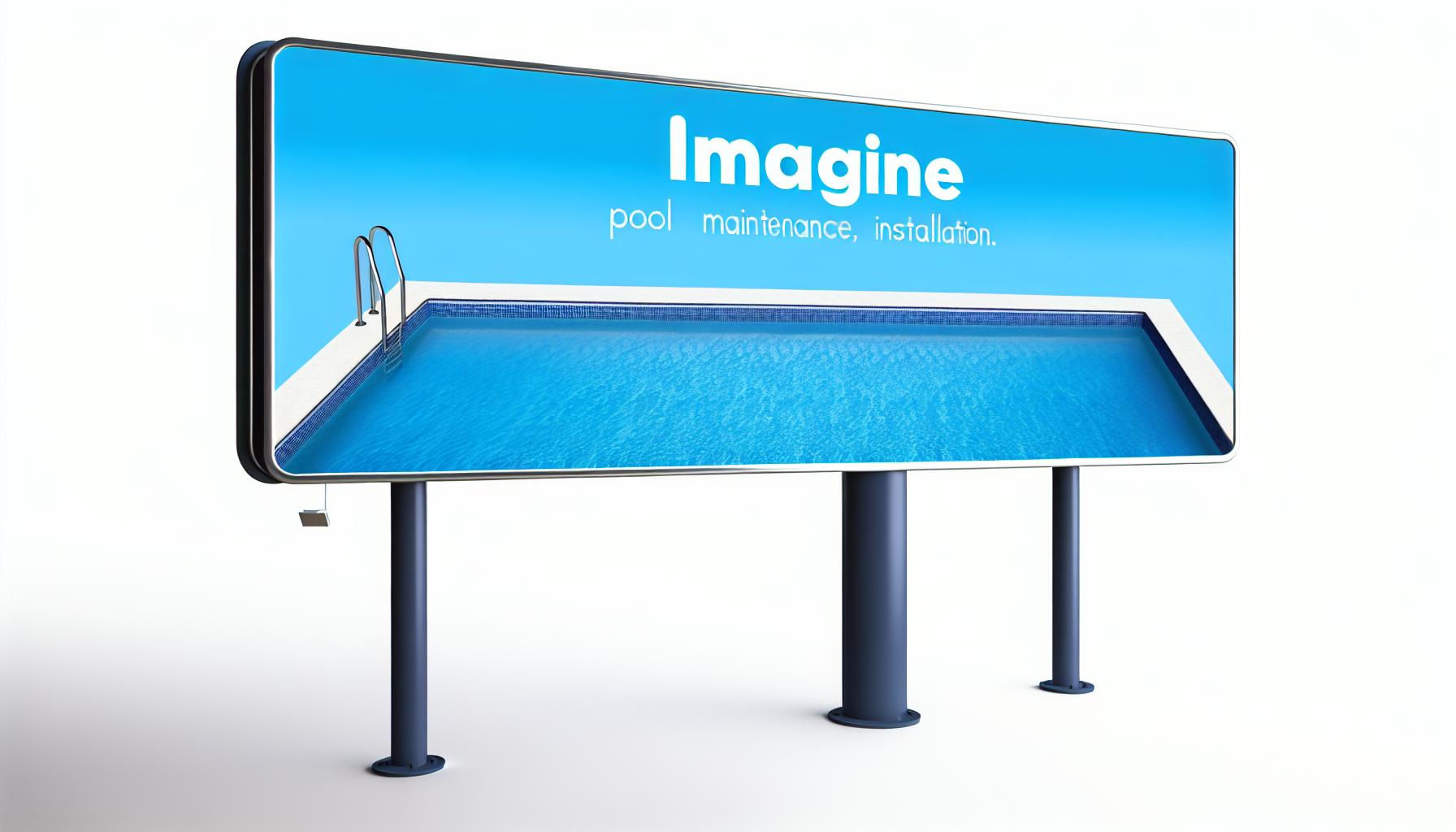 a billboard advertising a pool company