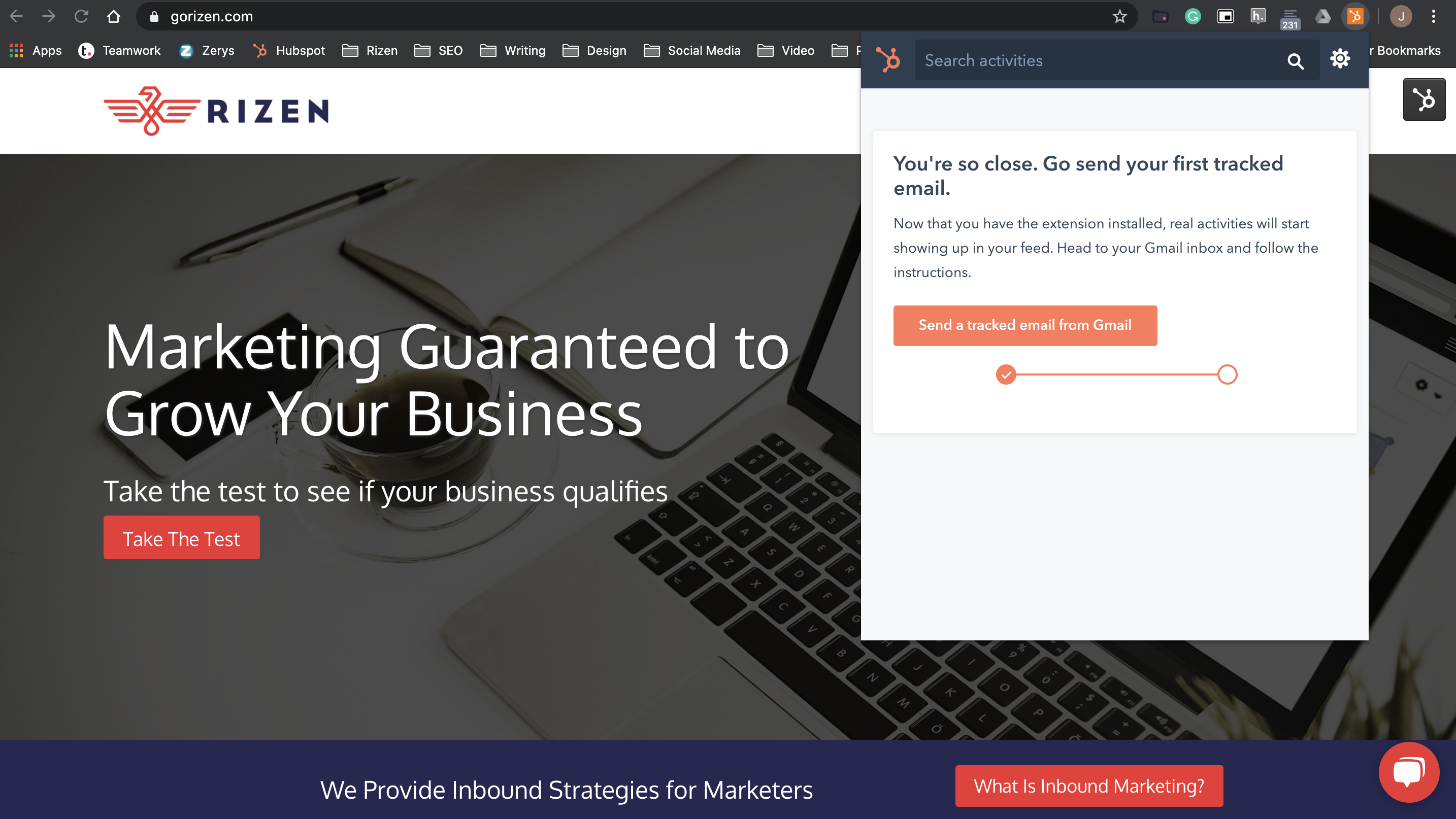 Hubspot Extension Screenshot