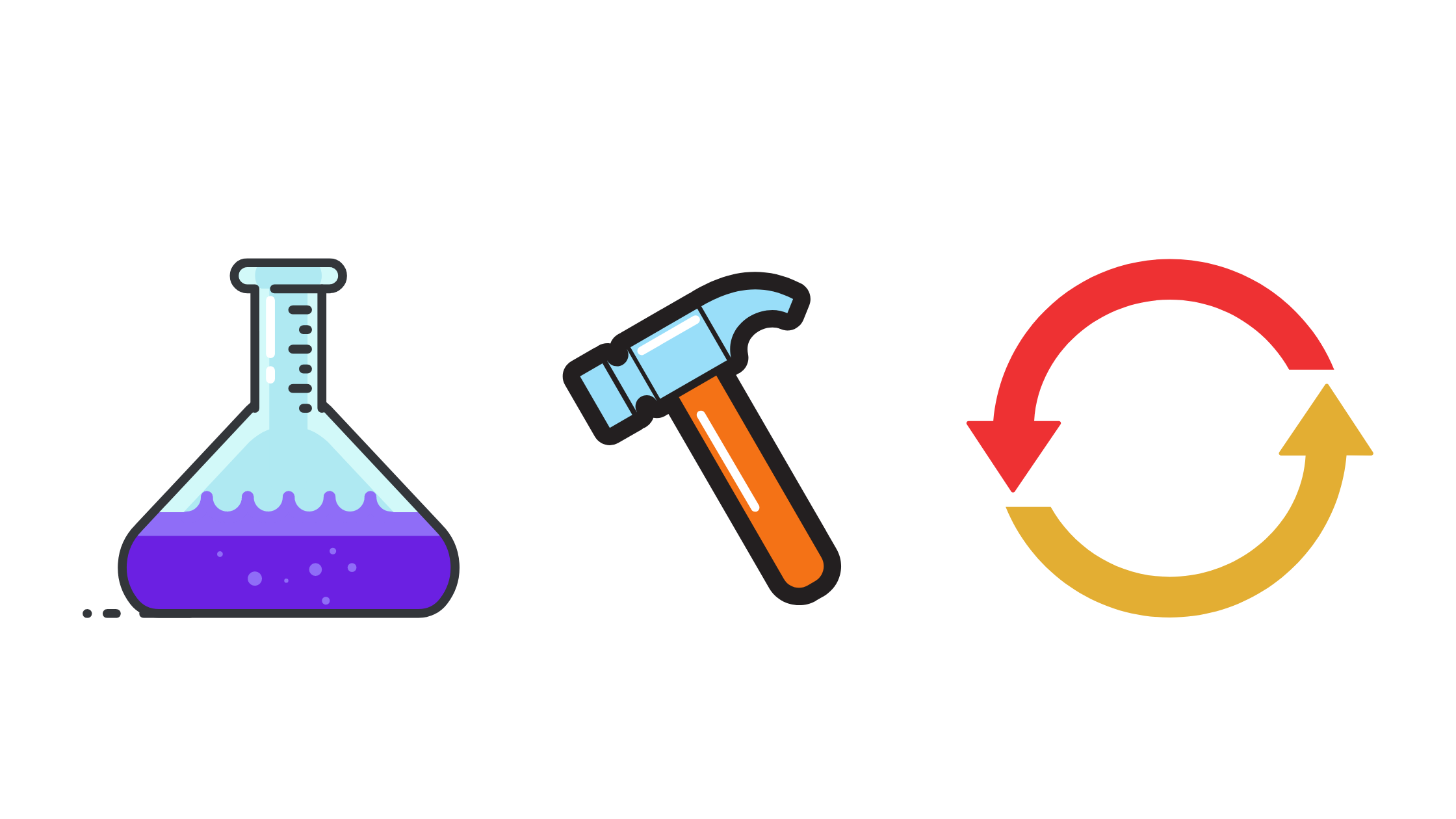Test, tweak, repeat illustrations