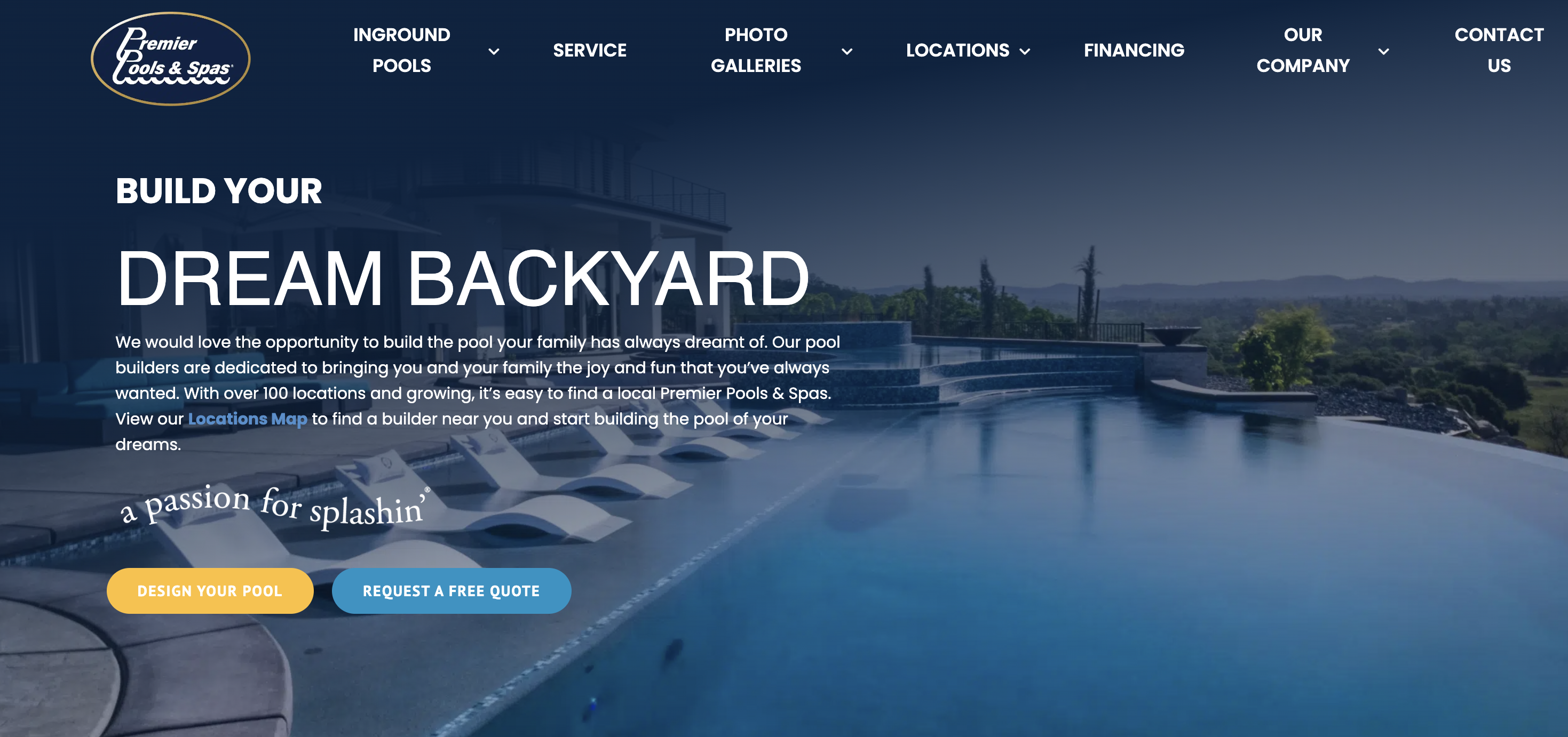 Premier Pools and Spas Website