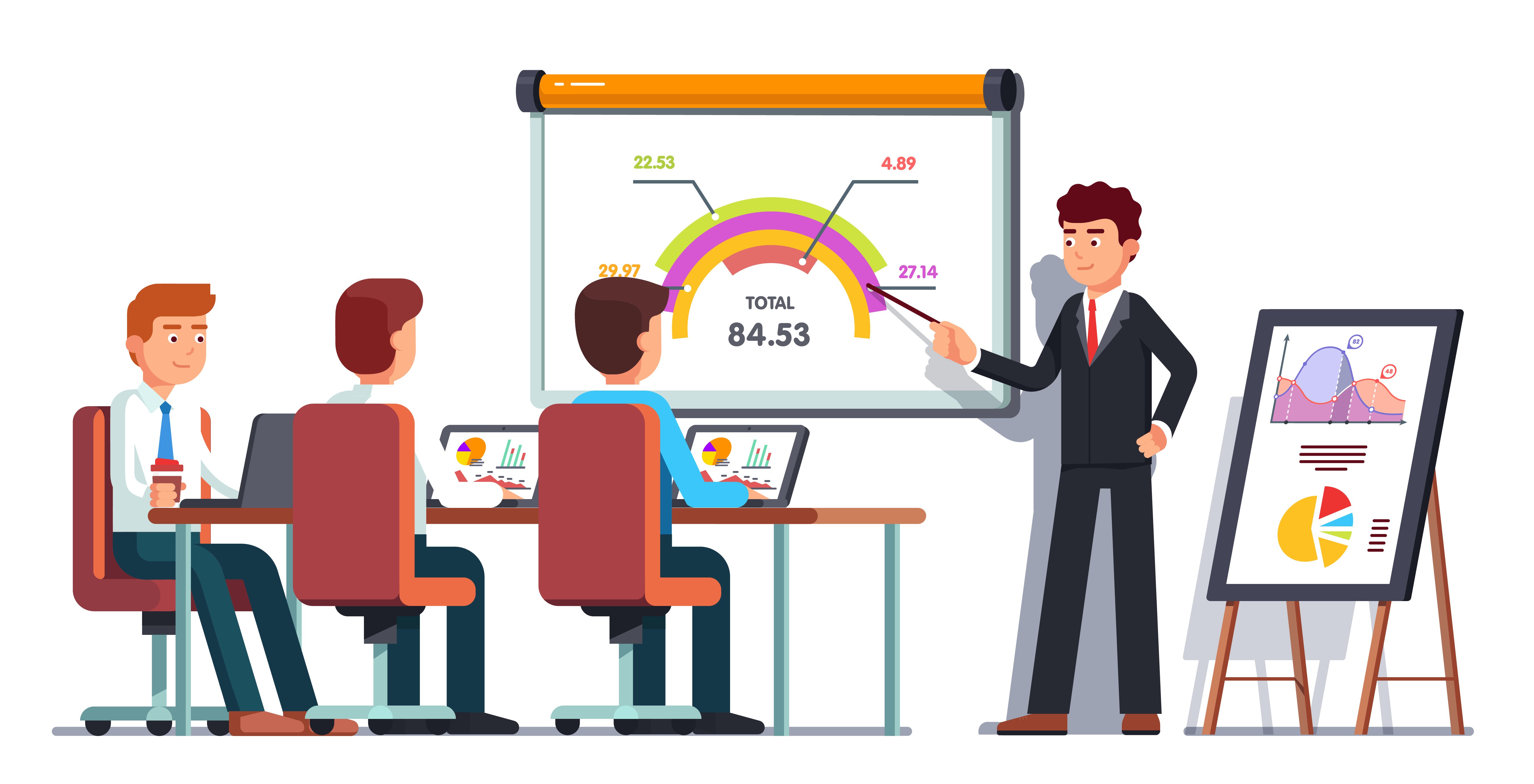 Stats Presentation Illustration