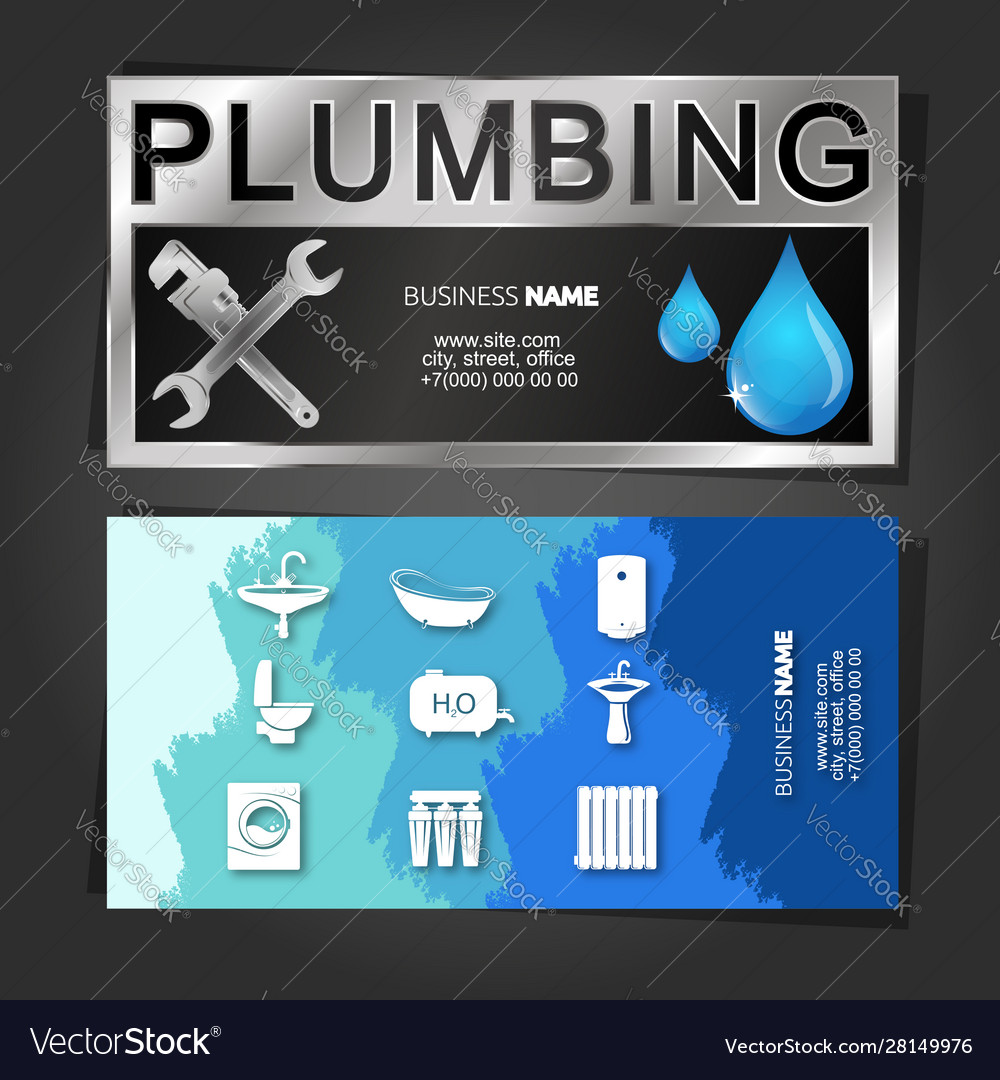 An example of a plumber business card